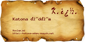 Katona Ádám névjegykártya
